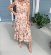 Aureum Amaryllis Maxi Dress In Rust Floral Print In Multi