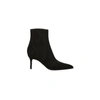 Veronica Beard Lisa Pleated Leather Ankle Booties In Black