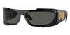 Versace 67mm Rectangular Sunglasses In Black