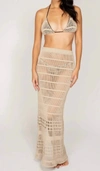 Pq Swim Ellis Maxi Skirt In Taupe In Grey