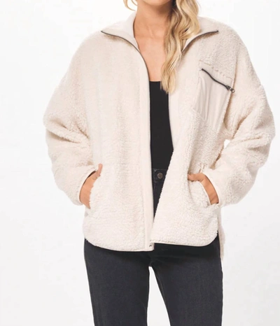 Vintage Havana Shearling Jacket In Ecru In White