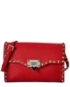 VALENTINO GARAVANI ROCKSTUD SMALL GRAINY LEATHER CROSSBODY