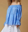 Scandal Italy Buttercup Top In Blue In Blue