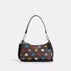 COACH OUTLET TERI SHOULDER BAG IN SIGNATURE CANVAS WITH HEART PRINT