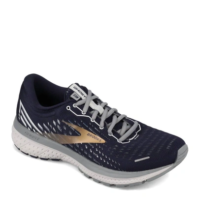 Brooks Men's Ghost 13 Road-running Shoes - D/medium Width In Peacoat/grey/gold In Blue/ebony/lime