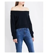 WHISTLES Bardot Off-The-Shoulder Cotton-Jersey Sweatshirt