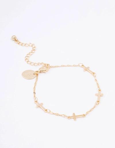 Lovisa Gold Plated Multi Cross Bracelet