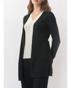 Cashmere Clouds Longline Cardigan In Black In Black