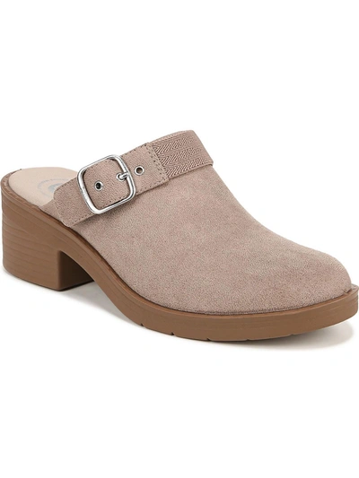 BZEES OPEN BOOK WOMENS BUCKLE ROUND TOE CLOGS