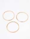 Lovisa Gold Smooth Organic Bangle 3-pack In Gold