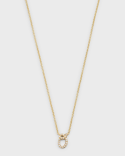 Sydney Evan 14k Diamond Pave Initial Necklace In O