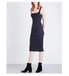 DION LEE Square-Neck Ribbed Stretch-Knit Dress