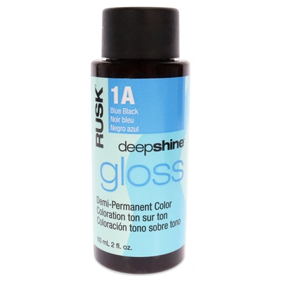 Rusk Deepshine Gloss Demi-permanent Color - 1a Blue Black By  For Unisex - 2 oz Hair Color