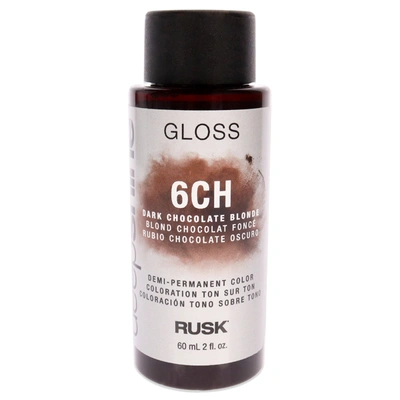 Rusk Deepshine Gloss Demi-permanent Color - 6ch Dark Chocolate Blonde By  For Unisex - 2 oz Hair Colo