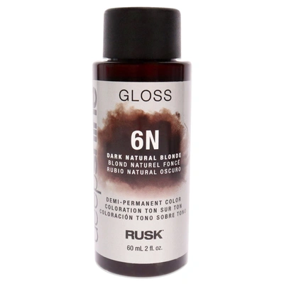 Rusk Deepshine Gloss Demi-permanent Color - 6n Dark Natural Blonde By  For Unisex - 2 oz Hair Color In White