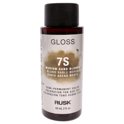 Rusk Deepshine Gloss Demi-permanent Color - 7s Medium Sand Blonde By  For Unisex - 2 oz Hair Color