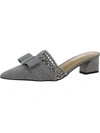 J. RENEÉ RANDA BOW WOMENS SLIP ON BLOCK HEEL MULES