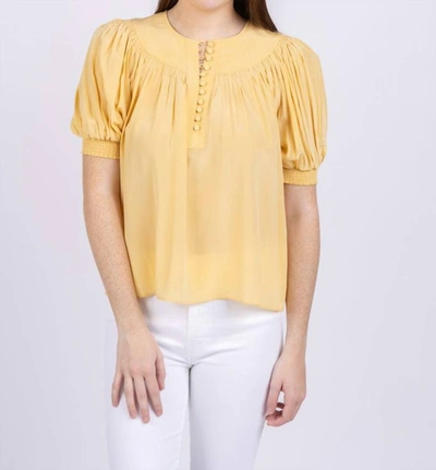 Ulla Johnson Dina Top In Dune In Yellow