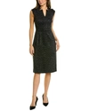 Brooks Brothers Cap Sleeve Sheath Dress In Black