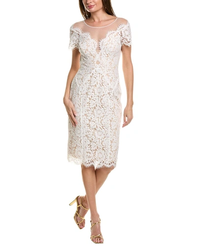 Rene Ruiz Lace Sheath Dress In White