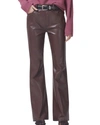 Citizen Of Humanity Recycled Leather Lilah Pants In Gold