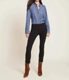 Veronica Beard Hibiscus Scuba Pant In Black