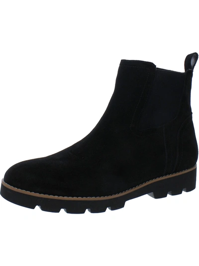 Vionic Brionie Womens Suede Chelsea Boots In Black
