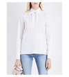 VALENTINO Bow-Detail Cotton-Poplin Shirt