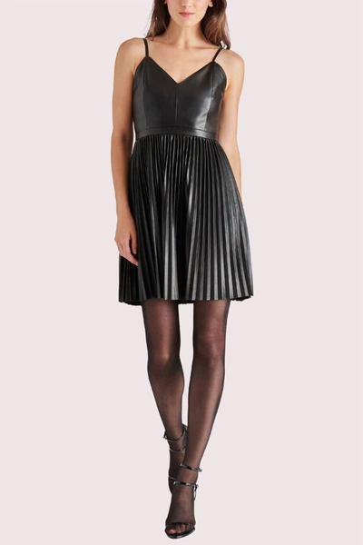 Steve Madden Women's Nandita Faux-leather A-line Mini Dress In Black