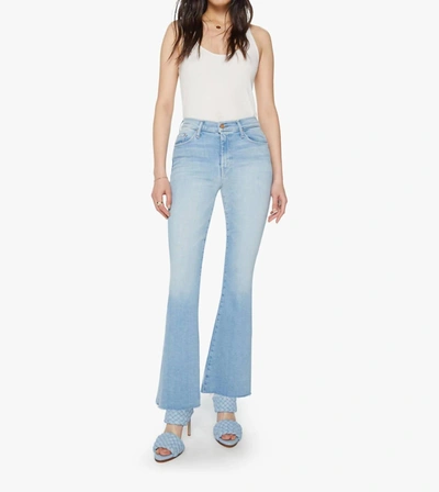 Mother The Hustler High Rise Flare Leg Ankle Jeans In California Cruiser In Friendly Reminder