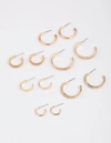 Lovisa Gold Multi Hoop Earrings 6-pack In Gold