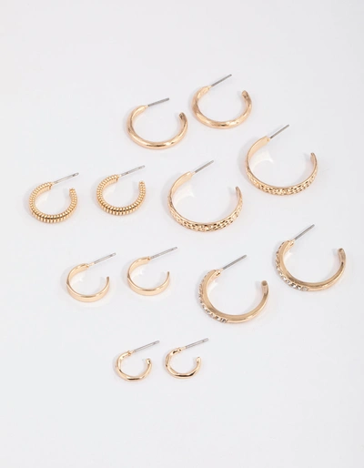 Lovisa Gold Multi Hoop Earrings 6-pack