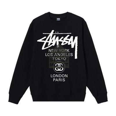 Pre-owned Stussy X Dover Street Market World Tour Crew 'black'