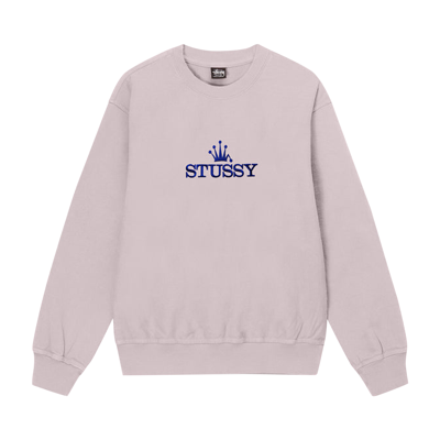 Pre-owned Stussy Glamour Pigment Dyed Crew 'blush' In Purple