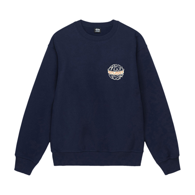 Pre-owned Stussy Fresh Gear Crew 'navy' In Blue