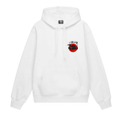 Pre-owned Stussy Skateman Hoodie 'white'