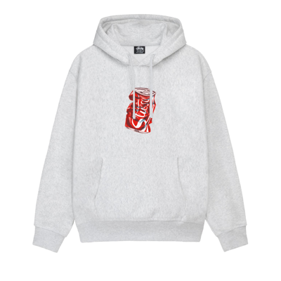 Pre-owned Stussy Soda Can Hoodie 'ash Heather' In Grey