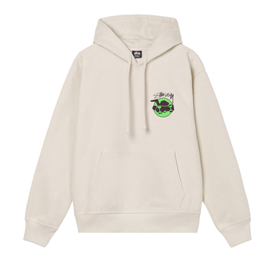 Pre-owned Stussy Skateman Hoodie 'putty' In Cream