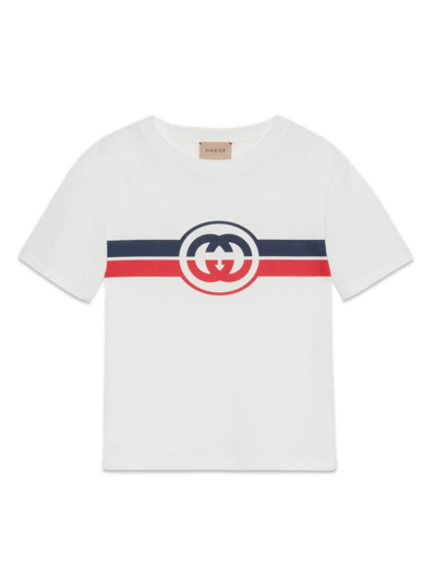 Gucci Kids' T-shirt Con Stampa In White