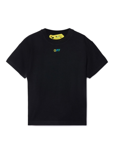 Off-white Kids' T-shirt Cotone Nero In Black