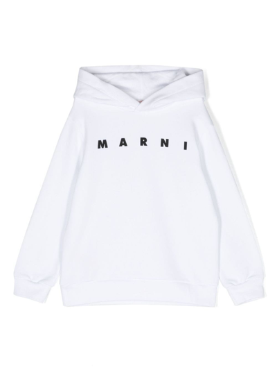 Marni Kids' Felpa Cotone Bianco In White