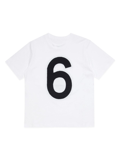 Mm6 Maison Margiela Kids' T-shirt Cotone Bianco In White