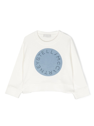 Stella Mccartney Kids' Felpa Bianca In White