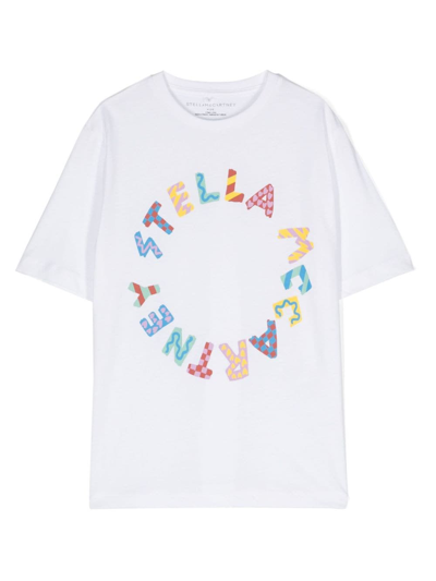 Stella Mccartney Kids' T-shirt Cotone Bianco In White