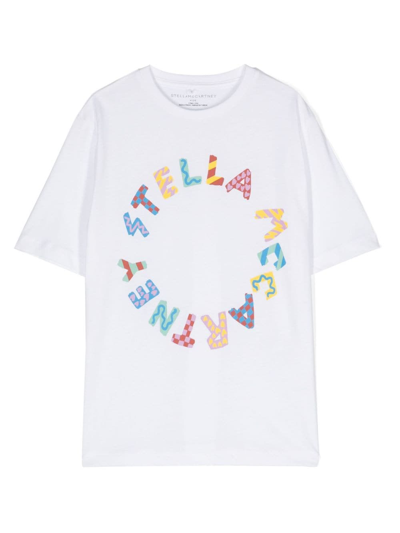 Stella Mccartney Kids' Logo-print Cotton T-shirt In White