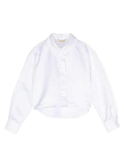 Twinset Kids' Camicia Maniche Lunghe Bianco In White