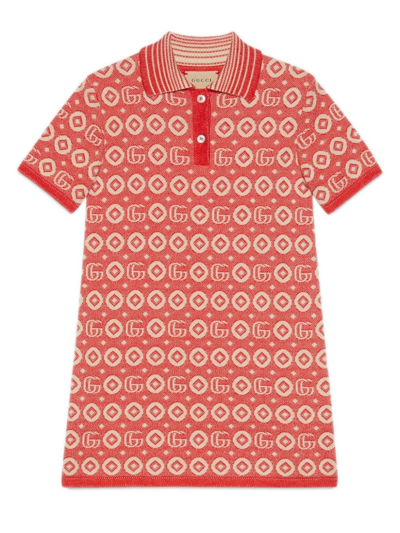 Gucci Kids' Abito Cotone Rosso In Red