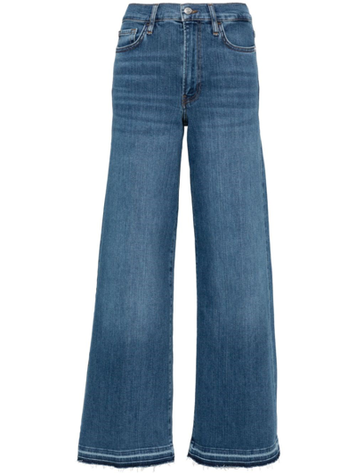 Frame Le Slim Wide Leg Jeans In Blue