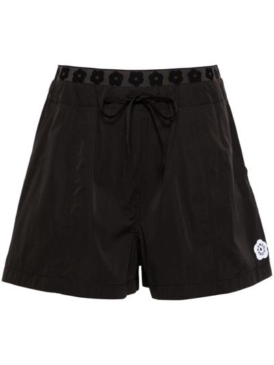 Kenzo Boke 2.0 Drawstring Mini Shorts In Black