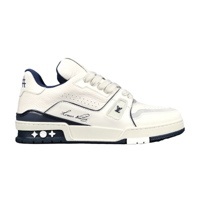 Pre-owned Louis Vuitton Trainer Low '#54 Signature - White Marine'